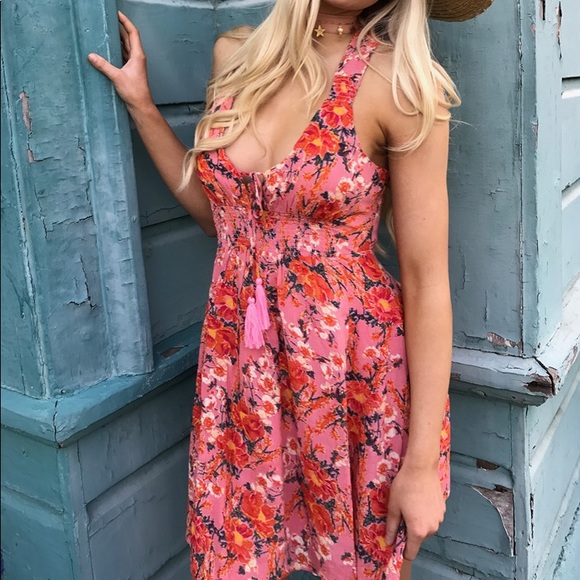 Free People Washed Ashore Mini Dress Pink - Picture 4 of 6